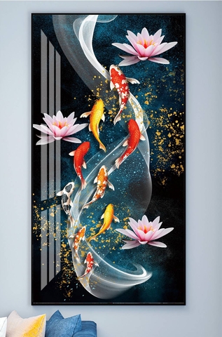 Tranh Cửu Ngư Quần Hội | Tranh Ngọc Việt - Đắk Lắk | Tranh Ngọc Việt - Xưởng Tranh Đẹp Buôn Ma Thuột (BMT) DakLak