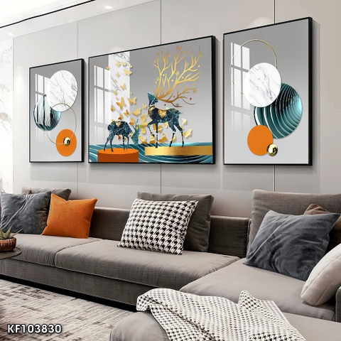 Tranh Hươu Tài Lộc | Tranh Ngọc Việt - Đắk Lắk | Tranh Ngọc Việt - Xưởng Tranh Đẹp Buôn Ma Thuột (BMT) DakLak