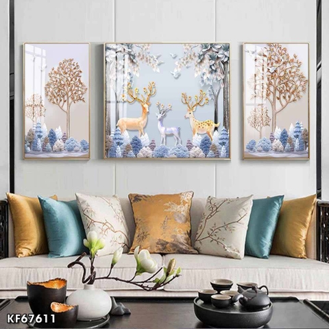 Tranh Hươu Tài Lộc | Tranh Ngọc Việt - Đắk Lắk | Tranh Ngọc Việt - Xưởng Tranh Đẹp Buôn Ma Thuột (BMT) DakLak