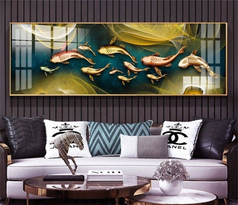 Tranh Cửu Ngư Quần Hội | Tranh Ngọc Việt - Đắk Lắk | Tranh Ngọc Việt - Xưởng Tranh Đẹp Buôn Ma Thuột (BMT) DakLak