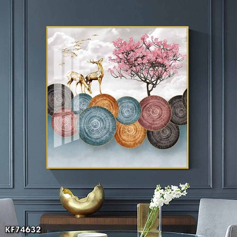 Tranh Hươu Tài Lộc | Tranh Ngọc Việt - Đắk Lắk | Tranh Ngọc Việt - Xưởng Tranh Đẹp Buôn Ma Thuột (BMT) DakLak