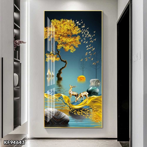 Tranh Hươu Tài Lộc | Tranh Ngọc Việt - Đắk Lắk | Tranh Ngọc Việt - Xưởng Tranh Đẹp Buôn Ma Thuột (BMT) DakLak