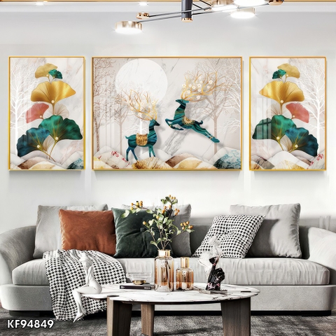 Tranh Hươu Tài Lộc | Tranh Ngọc Việt - Đắk Lắk | Tranh Ngọc Việt - Xưởng Tranh Đẹp Buôn Ma Thuột (BMT) DakLak