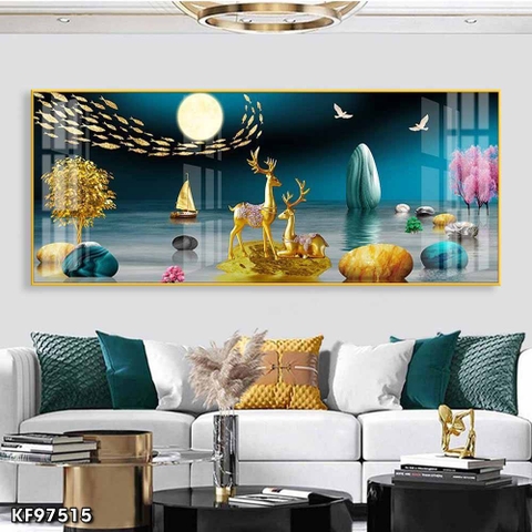 Tranh Hươu Tài Lộc | Tranh Ngọc Việt - Đắk Lắk | Tranh Ngọc Việt - Xưởng Tranh Đẹp Buôn Ma Thuột (BMT) DakLak