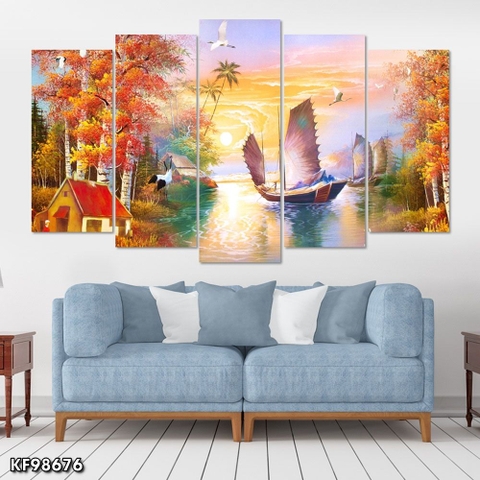 Bộ 5 Tranh Ghép Đẹp, Sang | Tranh Ngọc Việt - Đắk Lắk | Tranh Ngọc Việt - Xưởng Tranh Đẹp Buôn Ma Thuột (BMT) DakLak