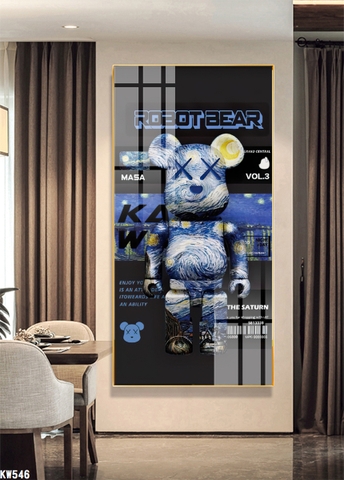 Tranh Gấu Bearbrick - KAWS | Tranh Ngọc Việt - Đắk Lắk | Tranh Ngọc Việt - Xưởng Tranh Đẹp Buôn Ma Thuột (BMT) DakLak