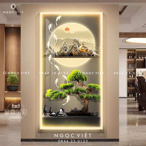 Tranh Đèn LED Tráng Gương - Dọc | Tranh Ngọc Việt - BMT DakLak | Tranh Ngọc Việt - Xưởng Tranh Đẹp Buôn Ma Thuột (BMT) DakLak