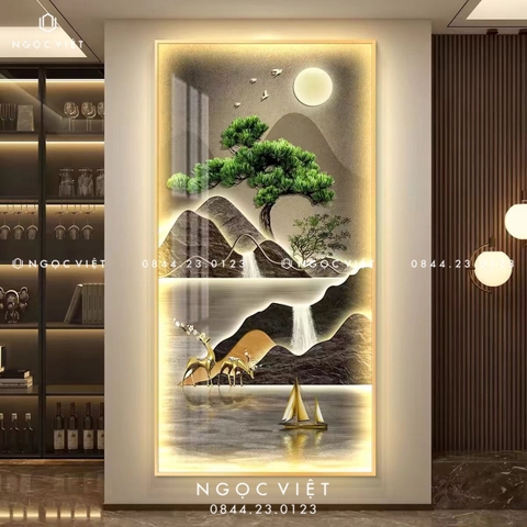 Tranh Đèn LED Tráng Gương - Dọc | Tranh Ngọc Việt - BMT DakLak | Tranh Ngọc Việt - Xưởng Tranh Đẹp Buôn Ma Thuột (BMT) DakLak