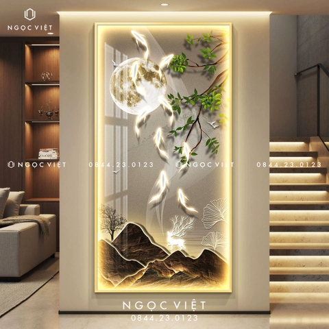 Tranh Đèn LED Tráng Gương - Dọc | Tranh Ngọc Việt - BMT DakLak | Tranh Ngọc Việt - Xưởng Tranh Đẹp Buôn Ma Thuột (BMT) DakLak