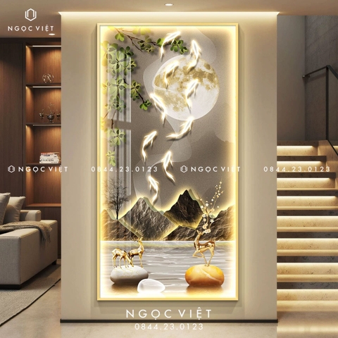 Tranh Đèn LED Tráng Gương - Dọc | Tranh Ngọc Việt - BMT DakLak | Tranh Ngọc Việt - Xưởng Tranh Đẹp Buôn Ma Thuột (BMT) DakLak