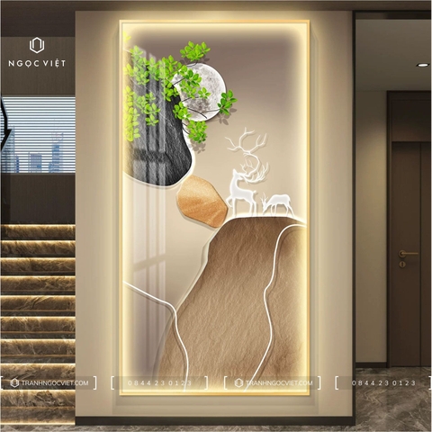 Tranh Đèn LED Tráng Gương - Dọc | Tranh Ngọc Việt - BMT DakLak | Tranh Ngọc Việt - Xưởng Tranh Đẹp Buôn Ma Thuột (BMT) DakLak