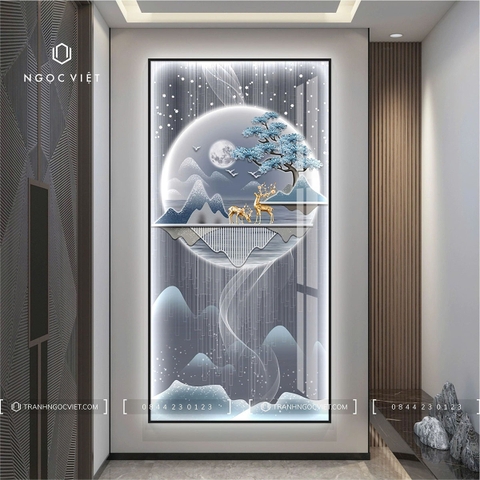 Tranh Đèn LED Tráng Gương - Dọc | Tranh Ngọc Việt - BMT DakLak | Tranh Ngọc Việt - Xưởng Tranh Đẹp Buôn Ma Thuột (BMT) DakLak