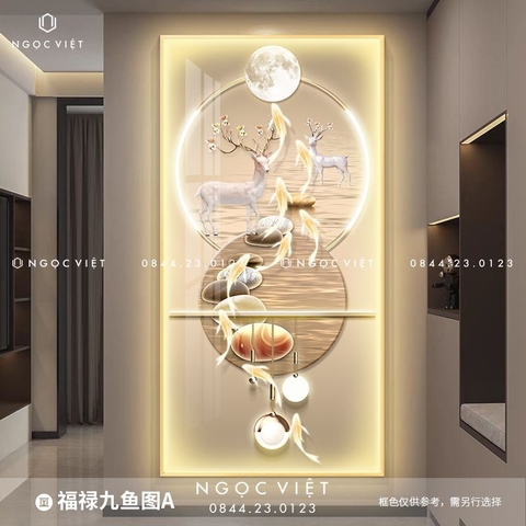 Tranh Đèn LED Tráng Gương - Dọc | Tranh Ngọc Việt - BMT DakLak | Tranh Ngọc Việt - Xưởng Tranh Đẹp Buôn Ma Thuột (BMT) DakLak