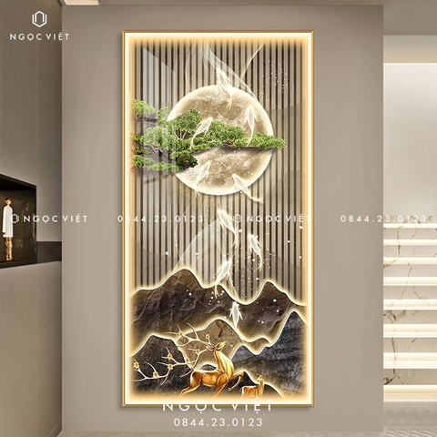 Tranh Đèn LED Tráng Gương - Dọc | Tranh Ngọc Việt - BMT DakLak | Tranh Ngọc Việt - Xưởng Tranh Đẹp Buôn Ma Thuột (BMT) DakLak