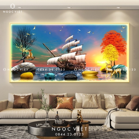 Tranh Đèn LED Tráng Gương - Ngang | Tranh Ngọc Việt - BMT DakLak | Tranh Ngọc Việt - Xưởng Tranh Đẹp Buôn Ma Thuột (BMT) DakLak