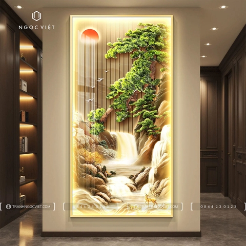 Tranh Đèn LED Tráng Gương - Dọc | Tranh Ngọc Việt - BMT DakLak | Tranh Ngọc Việt - Xưởng Tranh Đẹp Buôn Ma Thuột (BMT) DakLak