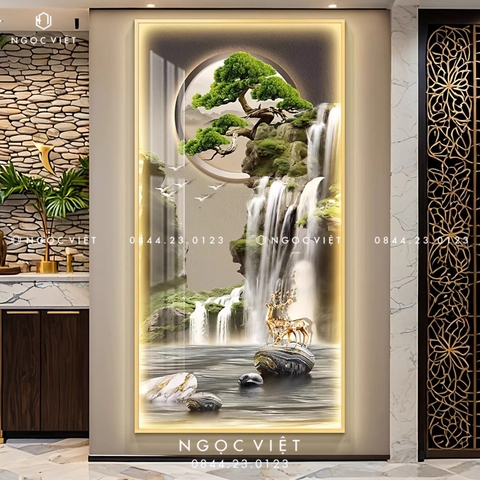 Tranh Đèn LED Tráng Gương - Dọc | Tranh Ngọc Việt - BMT DakLak | Tranh Ngọc Việt - Xưởng Tranh Đẹp Buôn Ma Thuột (BMT) DakLak