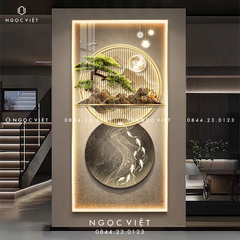Tranh Đèn LED Tráng Gương - Dọc | Tranh Ngọc Việt - BMT DakLak | Tranh Ngọc Việt - Xưởng Tranh Đẹp Buôn Ma Thuột (BMT) DakLak