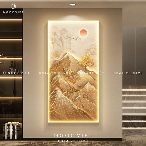 Tranh Đèn LED Tráng Gương - Dọc | Tranh Ngọc Việt - BMT DakLak | Tranh Ngọc Việt - Xưởng Tranh Đẹp Buôn Ma Thuột (BMT) DakLak
