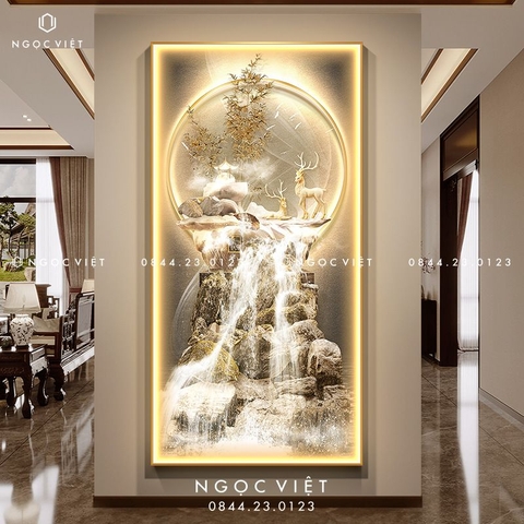 Tranh Đèn LED Tráng Gương - Dọc | Tranh Ngọc Việt - BMT DakLak | Tranh Ngọc Việt - Xưởng Tranh Đẹp Buôn Ma Thuột (BMT) DakLak