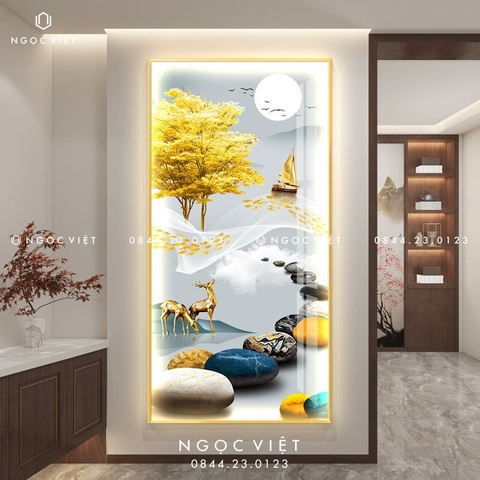 Tranh Đèn LED Tráng Gương - Dọc | Tranh Ngọc Việt - BMT DakLak | Tranh Ngọc Việt - Xưởng Tranh Đẹp Buôn Ma Thuột (BMT) DakLak