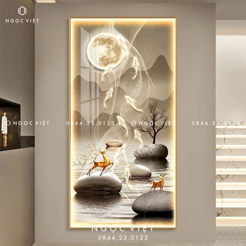 Tranh Đèn LED Tráng Gương - Dọc | Tranh Ngọc Việt - BMT DakLak | Tranh Ngọc Việt - Xưởng Tranh Đẹp Buôn Ma Thuột (BMT) DakLak
