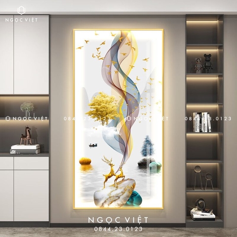 Tranh Đèn LED Tráng Gương - Dọc | Tranh Ngọc Việt - BMT DakLak | Tranh Ngọc Việt - Xưởng Tranh Đẹp Buôn Ma Thuột (BMT) DakLak