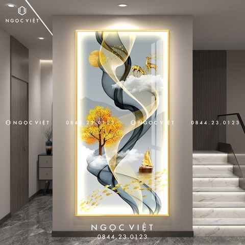 Tranh Đèn LED Tráng Gương - Dọc | Tranh Ngọc Việt - BMT DakLak | Tranh Ngọc Việt - Xưởng Tranh Đẹp Buôn Ma Thuột (BMT) DakLak