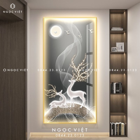 Tranh Đèn LED Tráng Gương - Dọc | Tranh Ngọc Việt - BMT DakLak | Tranh Ngọc Việt - Xưởng Tranh Đẹp Buôn Ma Thuột (BMT) DakLak