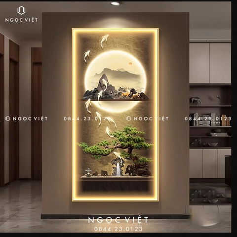 Tranh Đèn LED Tráng Gương - Dọc | Tranh Ngọc Việt - BMT DakLak | Tranh Ngọc Việt - Xưởng Tranh Đẹp Buôn Ma Thuột (BMT) DakLak
