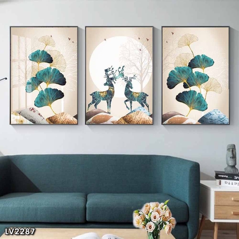 Tranh Hươu Tài Lộc | Tranh Ngọc Việt - Đắk Lắk | Tranh Ngọc Việt - Xưởng Tranh Đẹp Buôn Ma Thuột (BMT) DakLak