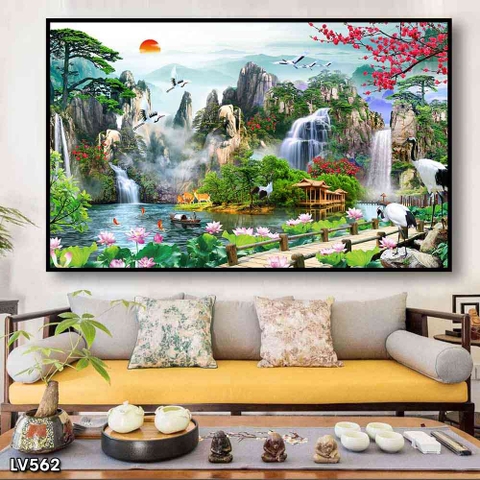 Tranh Sơn Thủy Ngang | Tranh Ngọc Việt - Đắk Lắk | Tranh Ngọc Việt - Xưởng Tranh Đẹp Buôn Ma Thuột (BMT) DakLak