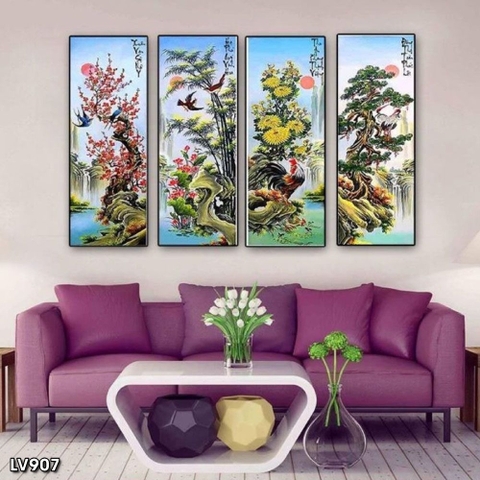 Tranh Tứ Quý Bốn Mùa | Tranh Ngọc Việt - Đắk Lắk | Tranh Ngọc Việt - Xưởng Tranh Đẹp Buôn Ma Thuột (BMT) DakLak