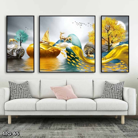 Tranh Hươu Tài Lộc | Tranh Ngọc Việt - Đắk Lắk | Tranh Ngọc Việt - Xưởng Tranh Đẹp Buôn Ma Thuột (BMT) DakLak