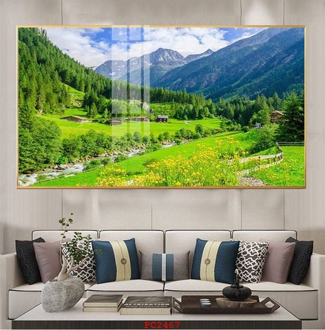 Tranh Phonh Cảnh Núi | Tranh Ngọc Việt - Đắk Lắk | Tranh Ngọc Việt - Xưởng Tranh Đẹp Buôn Ma Thuột (BMT) DakLak