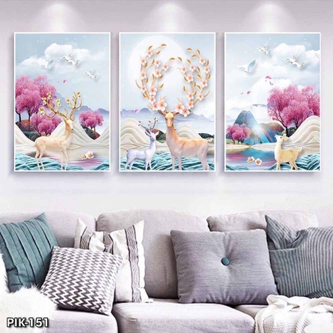 Tranh Hươu Tài Lộc | Tranh Ngọc Việt - Đắk Lắk | Tranh Ngọc Việt - Xưởng Tranh Đẹp Buôn Ma Thuột (BMT) DakLak