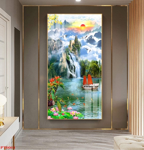 Tranh Sơn Thủy Dọc | Tranh Ngọc Việt - Đắk Lắk | Tranh Ngọc Việt - Xưởng Tranh Đẹp Buôn Ma Thuột (BMT) DakLak