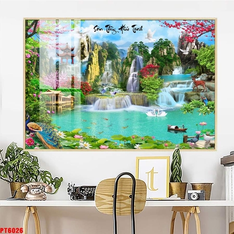 Tranh Sơn Thủy Ngang | Tranh Ngọc Việt - Đắk Lắk | Tranh Ngọc Việt - Xưởng Tranh Đẹp Buôn Ma Thuột (BMT) DakLak