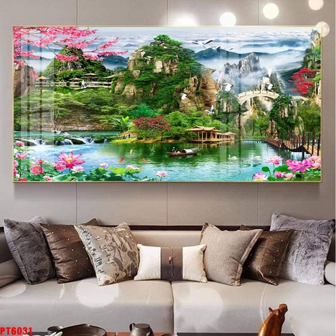 Tranh Sơn Thủy Ngang | Tranh Ngọc Việt - Đắk Lắk | Tranh Ngọc Việt - Xưởng Tranh Đẹp Buôn Ma Thuột (BMT) DakLak