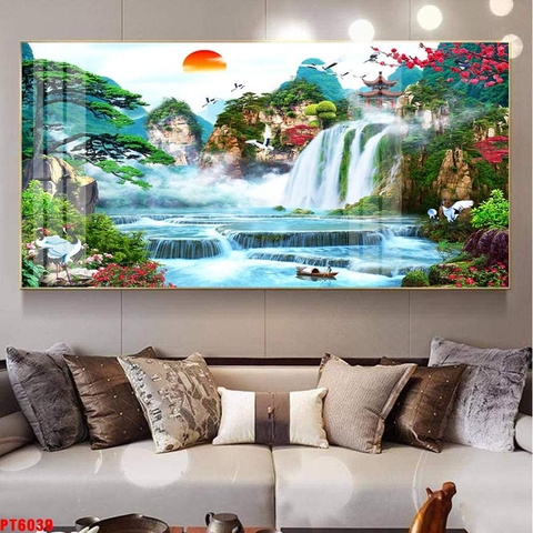 Tranh Sơn Thủy Ngang | Tranh Ngọc Việt - Đắk Lắk | Tranh Ngọc Việt - Xưởng Tranh Đẹp Buôn Ma Thuột (BMT) DakLak