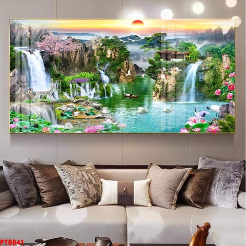 Tranh Sơn Thủy Ngang | Tranh Ngọc Việt - Đắk Lắk | Tranh Ngọc Việt - Xưởng Tranh Đẹp Buôn Ma Thuột (BMT) DakLak