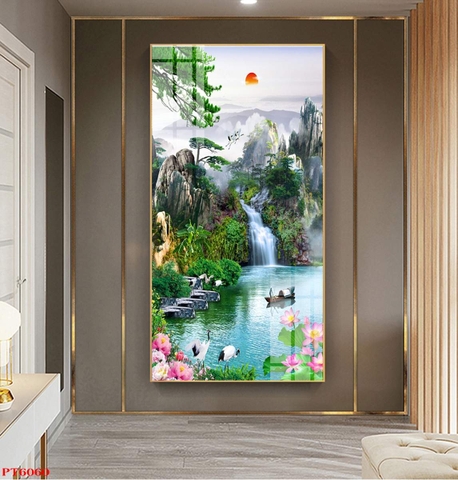 Tranh Sơn Thủy Dọc | Tranh Ngọc Việt - Đắk Lắk | Tranh Ngọc Việt - Xưởng Tranh Đẹp Buôn Ma Thuột (BMT) DakLak