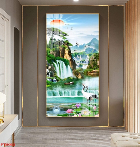 Tranh Sơn Thủy Dọc | Tranh Ngọc Việt - Đắk Lắk | Tranh Ngọc Việt - Xưởng Tranh Đẹp Buôn Ma Thuột (BMT) DakLak