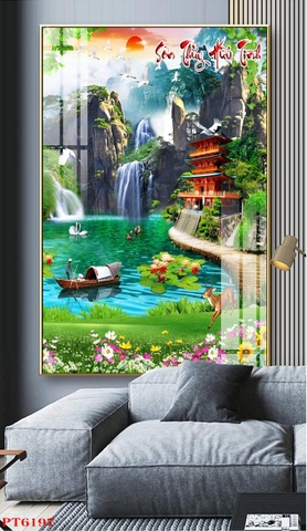 Tranh Sơn Thủy Dọc | Tranh Ngọc Việt - Đắk Lắk | Tranh Ngọc Việt - Xưởng Tranh Đẹp Buôn Ma Thuột (BMT) DakLak