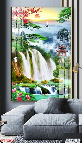 Tranh Sơn Thủy Dọc | Tranh Ngọc Việt - Đắk Lắk | Tranh Ngọc Việt - Xưởng Tranh Đẹp Buôn Ma Thuột (BMT) DakLak