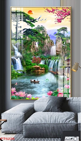 Tranh Sơn Thủy Dọc | Tranh Ngọc Việt - Đắk Lắk | Tranh Ngọc Việt - Xưởng Tranh Đẹp Buôn Ma Thuột (BMT) DakLak