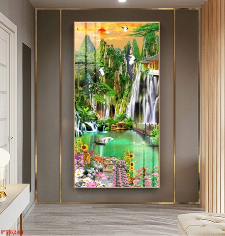 Tranh Sơn Thủy Dọc | Tranh Ngọc Việt - Đắk Lắk | Tranh Ngọc Việt - Xưởng Tranh Đẹp Buôn Ma Thuột (BMT) DakLak