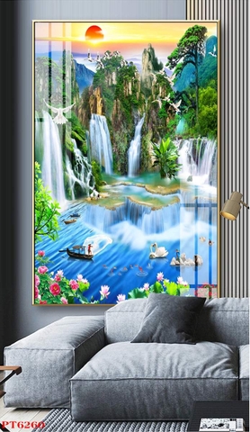 Tranh Sơn Thủy Dọc | Tranh Ngọc Việt - Đắk Lắk | Tranh Ngọc Việt - Xưởng Tranh Đẹp Buôn Ma Thuột (BMT) DakLak