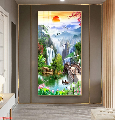 Tranh Sơn Thủy Dọc | Tranh Ngọc Việt - Đắk Lắk | Tranh Ngọc Việt - Xưởng Tranh Đẹp Buôn Ma Thuột (BMT) DakLak