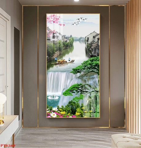 Tranh Sơn Thủy Dọc | Tranh Ngọc Việt - Đắk Lắk | Tranh Ngọc Việt - Xưởng Tranh Đẹp Buôn Ma Thuột (BMT) DakLak